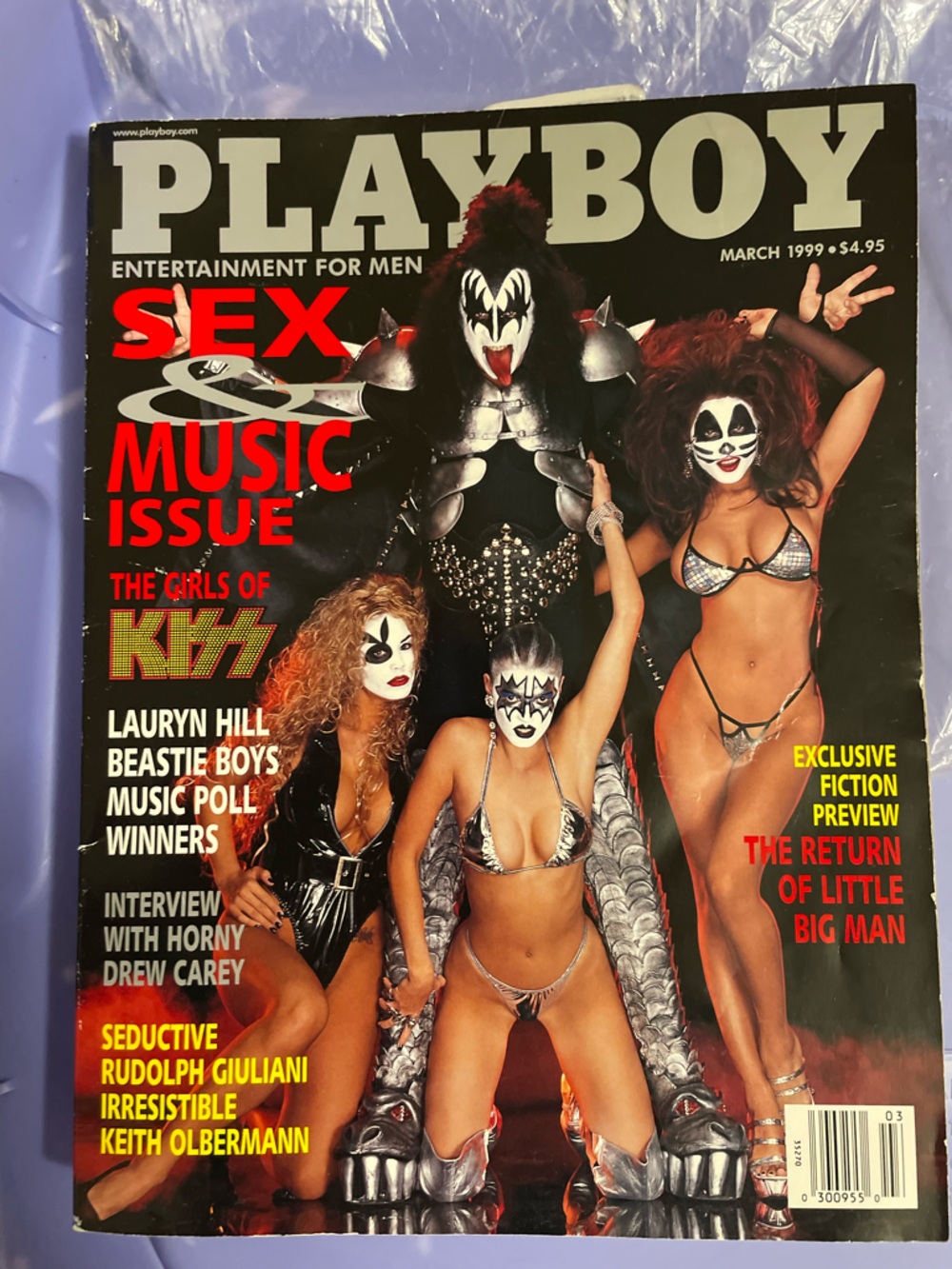 PLAYBOY Magazine from March 1999 featuring KISS. Very collectible